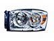 CAPA Replacement Halogen Headlight; Chrome Housing; Clear Lens; Driver Side (07-08 RAM 1500)