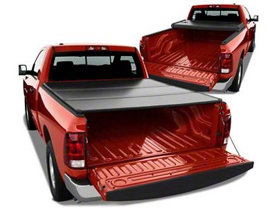 Hard Tri-Fold Style Tonneau Cover; Black (02-08 RAM 1500 w/ 6.4-Foot Box)