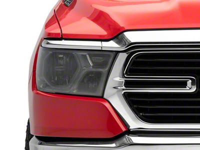 Headlight Covers; Carbon Fiber Look (19-24 RAM 1500 Big Horn, Laramie, Rebel, Tradesman)