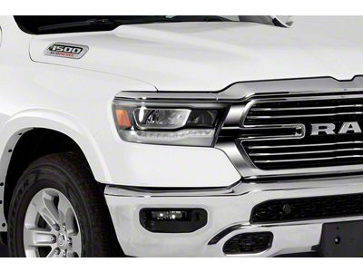 Headlight Covers; Clear (19-24 RAM 1500 Big Horn, Laramie, Rebel, Tradesman)