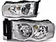 Headlights with Clear Corners; Chrome Housing; Clear Lens (02-05 RAM 1500)