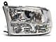 Headlights with Clear Corners; Chrome Housing; Clear Lens (09-18 RAM 1500 w/ Factory Halogen Non-Projector Headlights)