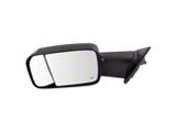Heated Manual Folding Towing Mirror; Textured Black; Driver Side (19-26 RAM 1500)