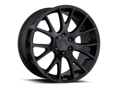 Hellcat Replica Gloss Black 6-Lug Wheel; 22x10; 25.40mm Offset (19-25 RAM 1500)