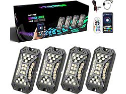 High Power Wide Angle Series RGBW LED Rock Lights; Set of 8 (Universal; Some Adaptation May Be Required)