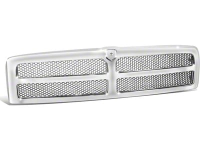 Honeycomb Mesh Style Upper Replacement Grille; Chrome (94-01 RAM 1500, Excluding Sport)