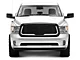 Honeycomb Mesh Style Upper Replacement Grille with LED DRL Lights; Black (13-18 RAM 1500, Excluding Rebel)