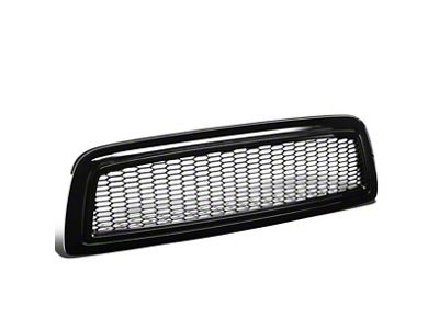 Honeycomb Mesh Upper Replacement Grille; Gloss Black (09-12 RAM 1500)