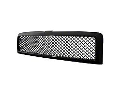 Honeycomb Mesh Upper Replacement Grille; Gloss Black (94-01 RAM 1500)