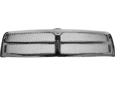 Honeycomb Upper Replacement Grille; Chrome and Silver (94-01 RAM 1500, Excluding Sport)