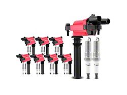 Ignition Coil Set with Iridium Spark Plugs; Red (03-05 5.7L RAM 1500)