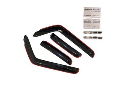 In-Channel Rain Guards; Front and Rear; Smoke (19-25 RAM 1500 Crew Cab)