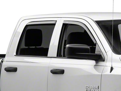 In-Channel Ventvisor Window Deflectors; Front and Rear; Dark Smoke (09-18 RAM 1500 Crew Cab)