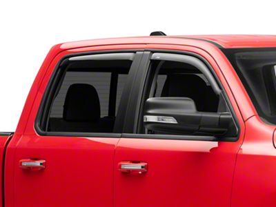 In-Channel Ventvisor Window Deflectors; Front and Rear; Dark Smoke (19-24 RAM 1500 Crew Cab)