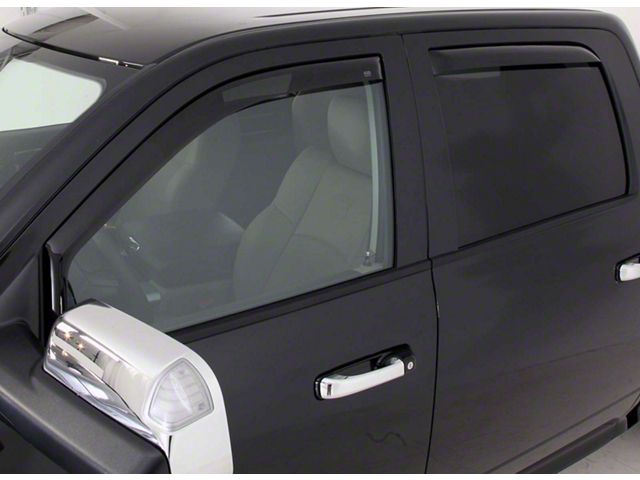 EGR In-Channel Window Visors; Front and Rear; Dark Smoke (09-18 RAM 1500 Quad Cab)