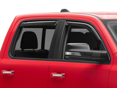 EGR In-Channel Window Visors; Front and Rear; Dark Smoke (19-23 RAM 1500 Crew Cab)