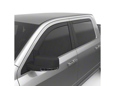 EGR In-Channel Window Visors; Front and Rear; Matte Black (09-18 RAM 1500 Crew Cab)