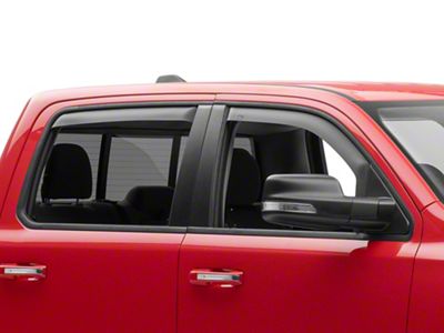 EGR In-Channel Window Visors; Front and Rear; Matte Black (19-25 RAM 1500 Crew Cab)