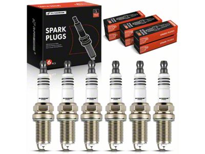 Iridium and Platinum Spark Plugs; Set of 6 (2002 3.7L RAM 1500)