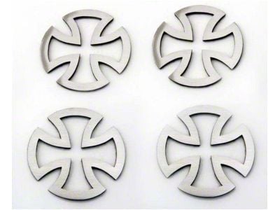 Iron Cross Emblems; Polished (Universal; Some Adaptation May Be Required)