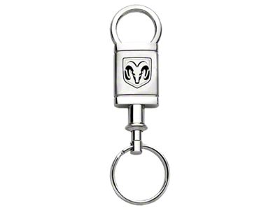 RAM Head Logo Satin-Chrome Valet Key Fob