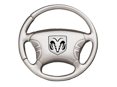 RAM Head Logo Chrome Steering Wheel Key Fob