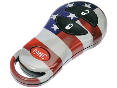 Keyless Entry Remote Case; US Flag (02-05 RAM 1500)