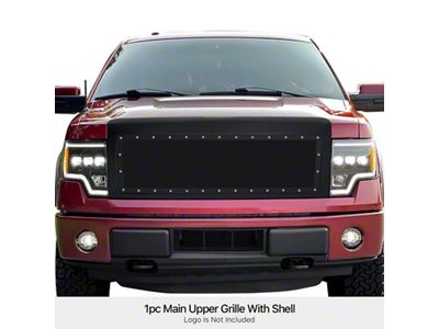 Laser Cut Mesh Upper Replacement Grille; Polished (15-18 RAM 1500 Rebel)