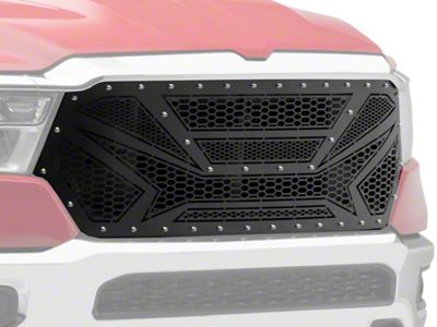 Laser Cut Sheet Grille Insert; Black (19-24 RAM 1500 Big Horn, Laramie, Lone Star, Tradesman)