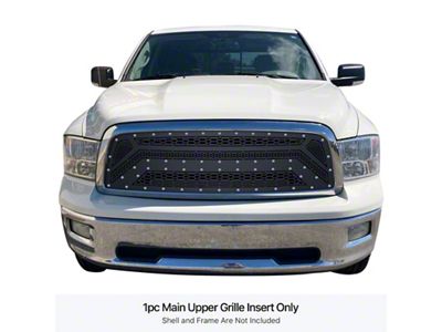 Laser Cut Sheet Upper Grille Insert; Black (09-12 RAM 1500)