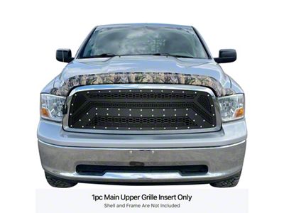 Laser Cut Sheet Upper Grille Insert; Black (09-12 RAM 1500)