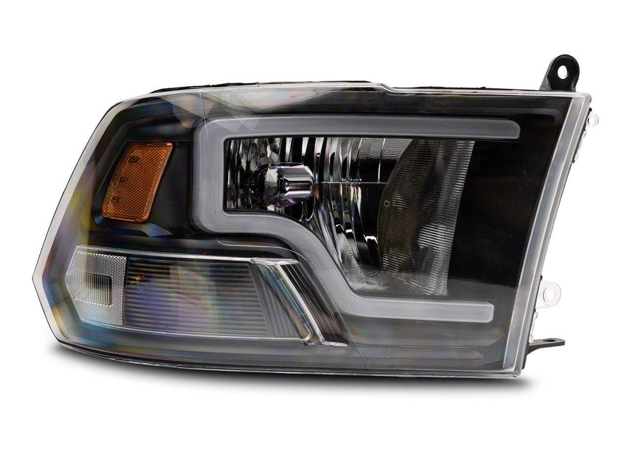 Fits Dodge Ram 1500 - 3500 2009-2018 Headlights Assembly Pair Chrome/Black