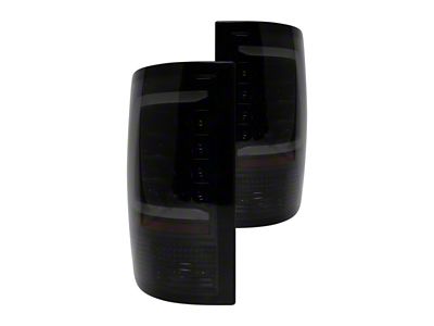 LED C-Bar Tail Lights; Black Housing; Smoked Lens (09-18 RAM 1500 w/ Factory Halogen Tail Lights)