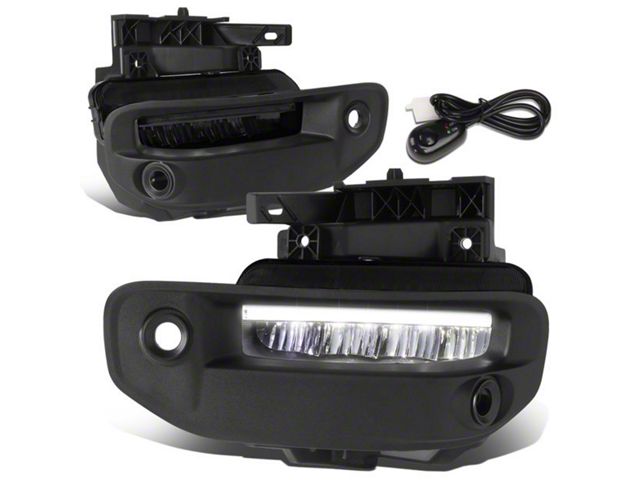 LED Fog Lights with LED DRL; Smoked (19-24 RAM 1500 w/ Front Parking Sensors)