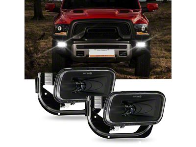 LED Fog Lights; Black Housing (09-12 RAM 1500)