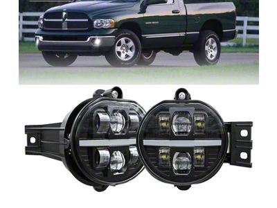 LED Fog Lights; Black Housing (02-08 RAM 1500)