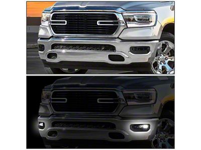 LED Fog Lights; Smoked (19-24 RAM 1500 w/ Front Parking Sensors)