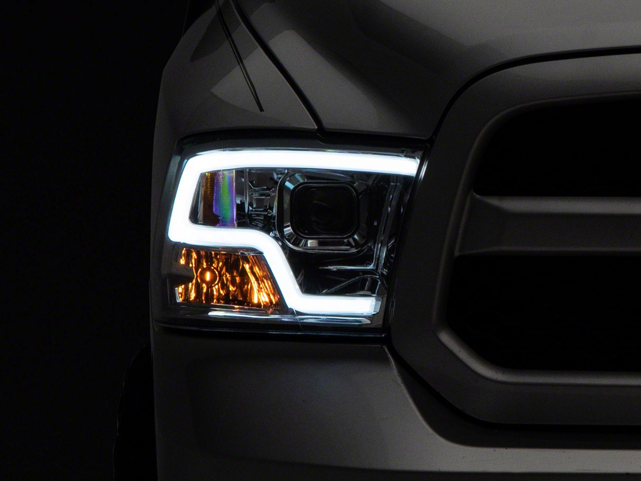 Raxiom RAM 1500 LED Halo Headlights; Chrome Housing; Clear Lens R111517 ...