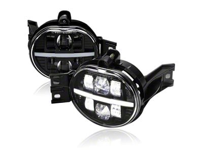 LED Projector Fog Lights; Black Housing; Clean Lens (02-08 RAM 1500)