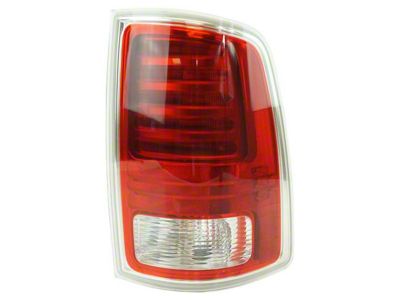 LED Tail Light; Chrome Housing; Red Clear Lens; Passenger Side (13-18 RAM 1500 w/ Factory LED Tai Lights)