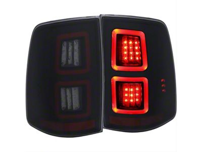 LED Tail Lights; Black Housing; Smoked Lens (09-18 RAM 1500 w/ Factory Halogen Tail Lights)