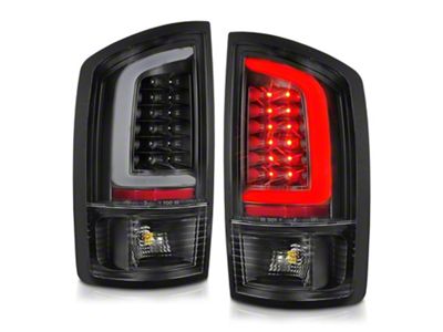 LED Tail Lights; Black Housing; Clear Lens (02-06 RAM 1500)