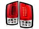 LED Tail Lights; Chrome Housing; Red Lens (02-06 RAM 1500)