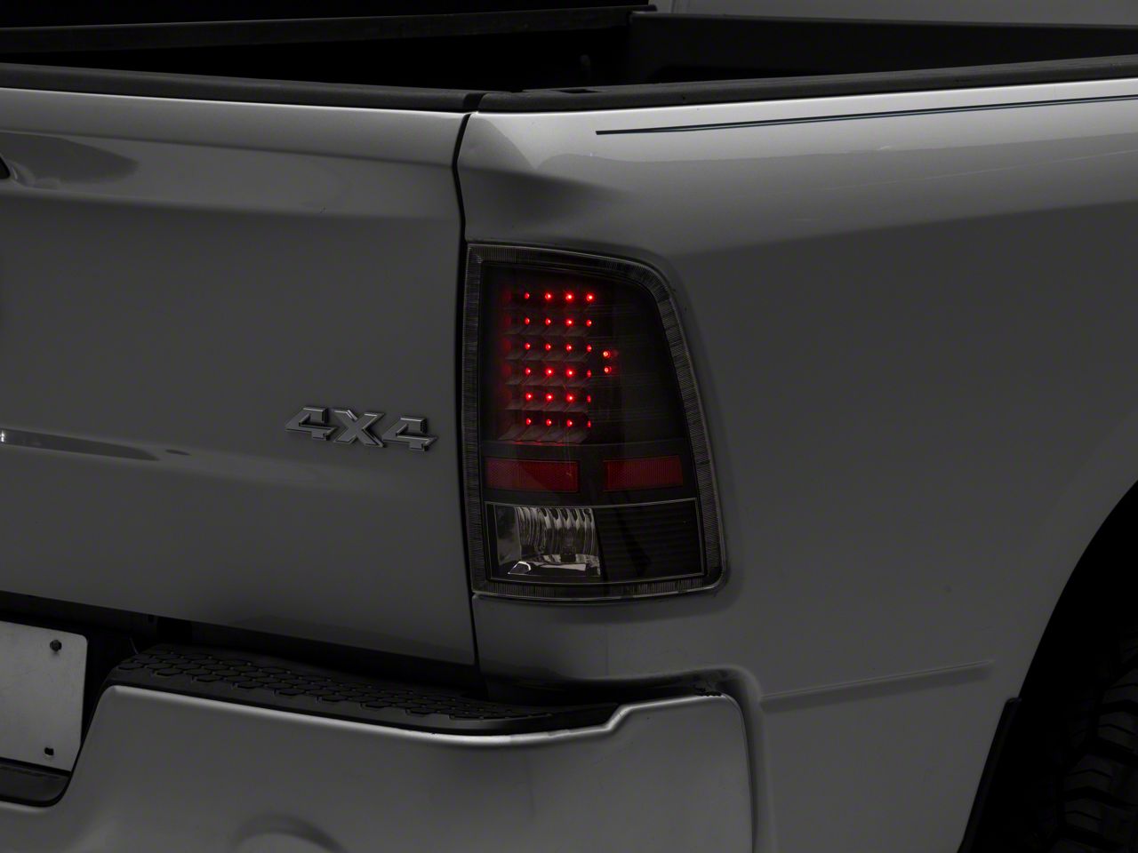 RAM 1500 LED Tail Lights; Black Housing; Clear Lens (0918 RAM 1500 w/ Factory Halogen Tail