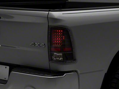 LED Tail Lights; Black Housing; Clear Lens (09-18 RAM 1500 w/ Factory Halogen Tail Lights)