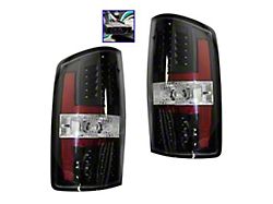 LED Tail Lights; Black Housing; Clear Lens (07-08 RAM 1500)