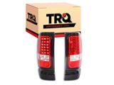 LED Tail Lights; Black Housing; Red/Clear Lens (94-01 RAM 1500, Excluding Sport)