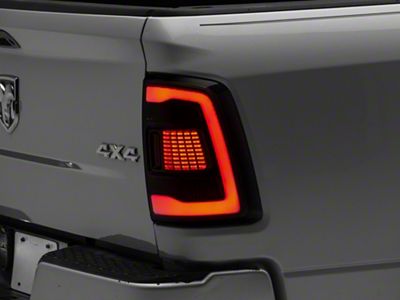 LED Tail Lights; Black Housing; Smoked Lens (09-18 RAM 1500 w/ Factory Halogen Tail Lights)