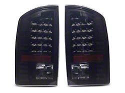 LED Tail Lights; Black Housing; Smoked Lens (02-06 RAM 1500)