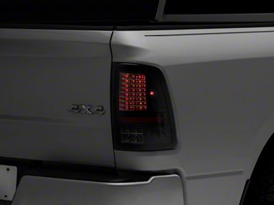 LED Tail Lights; Black Housing; Smoked Lens (09-18 RAM 1500 w/ Factory Halogen Tail Lights)